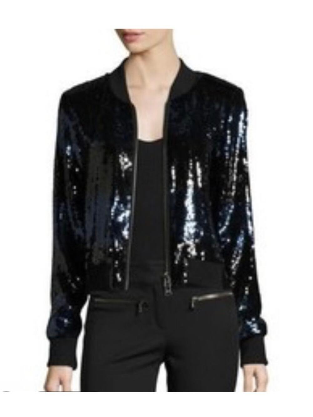 Veronica Beard Lexington Sequin Bomber Jacket